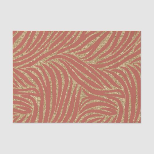 オレンジスパイス金ゴールドグリッターゼブラ誕生日 薄葉紙 (正面)
