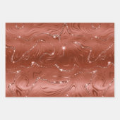 オレンジスパイス金ゴールドグリッター誕生日 ラッピングペーパーシート (正面3)