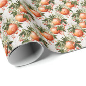 オレンジスパイス:オレンジ&金ゴールド ラッピングペーパー (ロールコーナー)