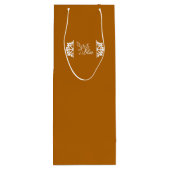 オレンジスパイス、ホワイトスノーフレーク、会社のロゴプロモーション ワインギフトバッグ (裏面)