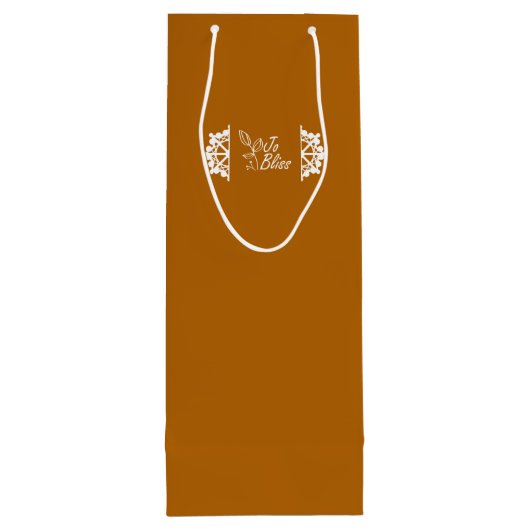 オレンジスパイス、ホワイトスノーフレーク、会社のロゴプロモーション ワインギフトバッグ (裏面)