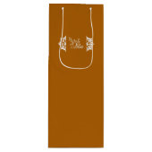 オレンジスパイス、ホワイトスノーフレーク、会社のロゴプロモーション ワインギフトバッグ (正面)