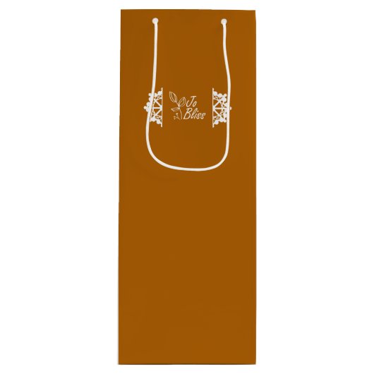 オレンジスパイス、ホワイトスノーフレーク、会社のロゴプロモーション ワインギフトバッグ (正面)