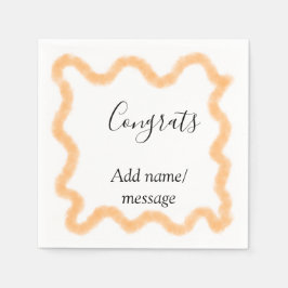オレンジスパイラル スペイン風ボーダー ボヘミアン レトロ な 挨拶 スタンダードカクテルナプキン