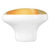 オレンジスパークルパンプキンハロウィーン秋秋 セラミックノブ (側面)