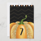 オレンジスパークルパンプキンハロウィーン誕生日パーティー 招待状 (裏面)