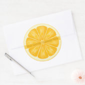 オレンジスパーソナライズされたスライスのシール ラウンドシール (封筒)