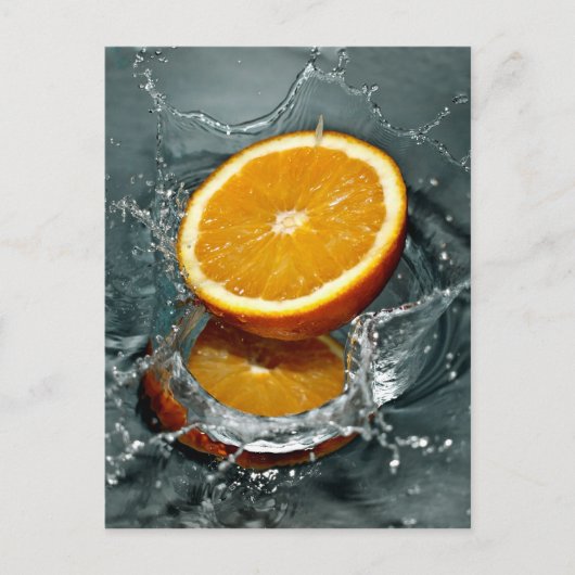 オレンジスプラッシュカスタムポストカード ポストカード (正面)