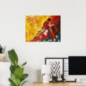 オレンジスプラッシュ ポスター (ホームオフィス)