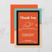 オレンジスペシファイズスクリーン誕生日サンキューカード サンキューカード (正面/裏面)