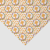 オレンジスポットをフローラリースでかわいいキリン 薄葉紙 (詳細)