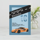 オレンジスポーツカー招待状 招待状 (スタンド正面)