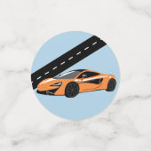 オレンジスポーツカー コンフェッティ (スモール正面)