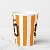 オレンジスポーツチーム名前をカスタムするナンバーチームゲーメディ 紙コップ (右)