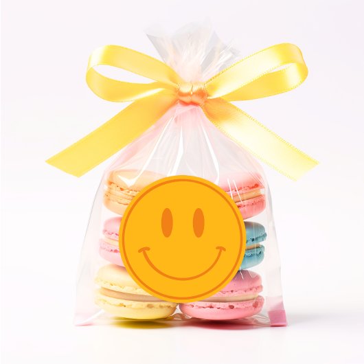 オレンジスマイルワンハッピードゥード/ガル誕生日シール ラウンドシール