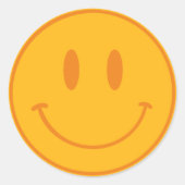 オレンジスマイルワンハッピードゥード/ガル誕生日シール ラウンドシール (正面)