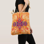 オレンジスモーク – フラクタルアート – トートバッグ (クローズアップ)