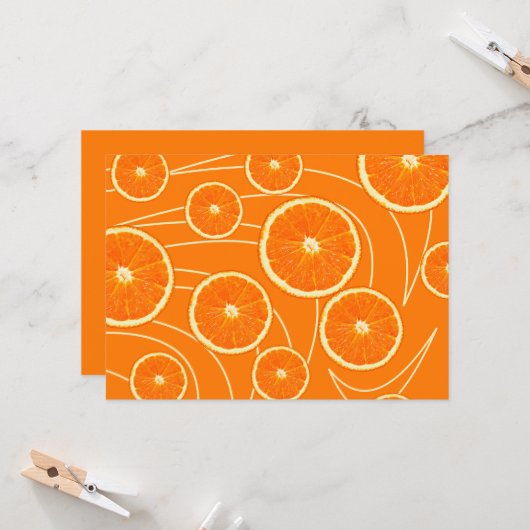 オレンジスライスお祝い 招待状 (正面/裏面インサイチュ)