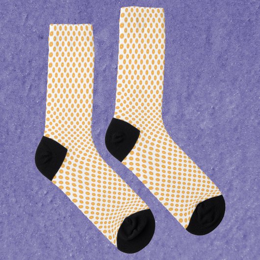 オレンジスライスのフルーツパターン ソックス