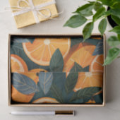 オレンジスライスの柑橘果物イラストデコパージュ 薄葉紙 (ギフト)