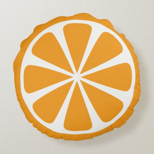 オレンジスライスサマーラウンド装飾用クッション ラウンドクッション (裏面)