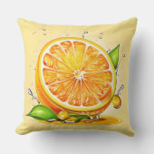 オレンジスライススプラッシュ クッション (正面)