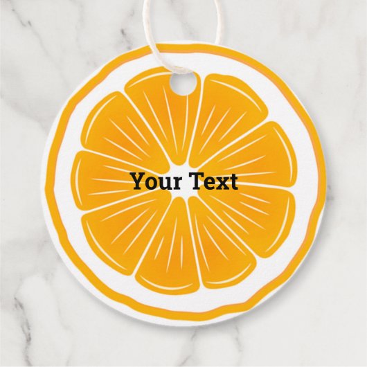 オレンジスライスデザイン優先カードメッセージカード フェイバータグ (裏面)