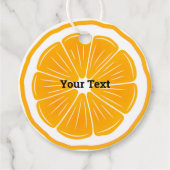 オレンジスライスデザイン優先カードメッセージカード フェイバータグ (正面)