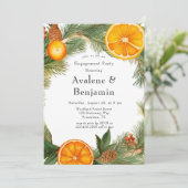 オレンジスライスパインリース婚約パーティ 招待状 (スタンド正面)