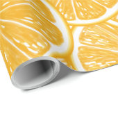 オレンジスライスパターンデザイン ラッピングペーパー (ロールコーナー)