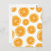 オレンジスライスヴィンテージスタイルパターン。 ポストカード (正面/裏面)