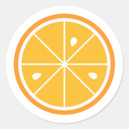 オレンジスライス柑橘系シール ラウンドシール