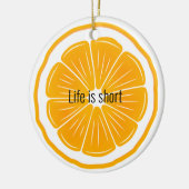 オレンジスライス柑橘系デザインセラミックオーナメント セラミックオーナメント (左)