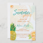 オレンジスライス | サマークールパーティの招待状 招待状 (正面)