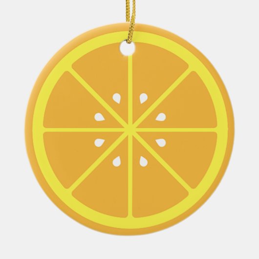 オレンジスライス セラミックオーナメント (正面)