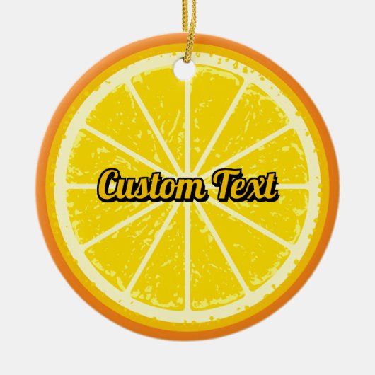 オレンジスライス セラミックオーナメント (正面)