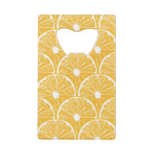 オレンジスライス、トロピカルフルーツパターンデザイン クレジットカード栓抜き (裏面)