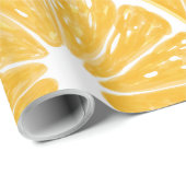 オレンジスライス、トロピカルフルーツパターンデザイン ラッピングペーパー (ロールコーナー)