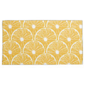 オレンジスライス、トロピカルフルーツパターンデザイン 枕カバー (正面右)