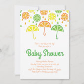 オレンジスライス ベイビーシャワー スプリンクル レモン ライム 招待状 (正面)