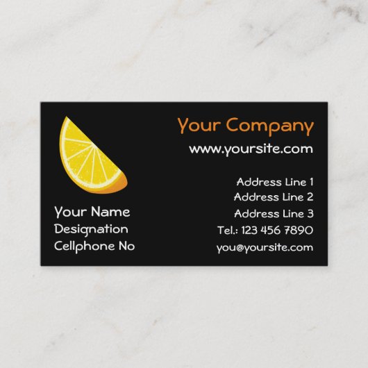 オレンジスライス 名刺 (正面)