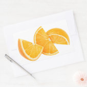オレンジスライス 長方形シール (封筒)