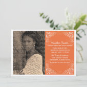 オレンジスワエレガントールズ写真卒業招待状 招待状 (スタンド正面)