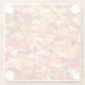 オレンジスワールガラスコースター ガラスコースター (裏面)