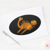 オレンジセドラゴン 楕円形シール (封筒)