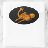 オレンジセドラゴン 楕円形シール (バッグ)