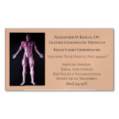 オレンジセラピーカイロプラクティックドクターメディカル マグネット名刺 (正面)