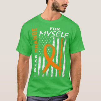 オレンジセルフミー白血病認識度フラッグギフト Tシャツ