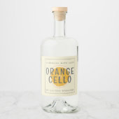 オレンジセロ カスタムラベル リキュールボトルラベル (正面)
