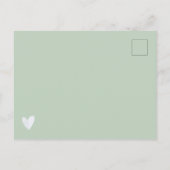 オレンジセージモダングリーンタイポグラフィ保存日 案内ポストカード (裏面)